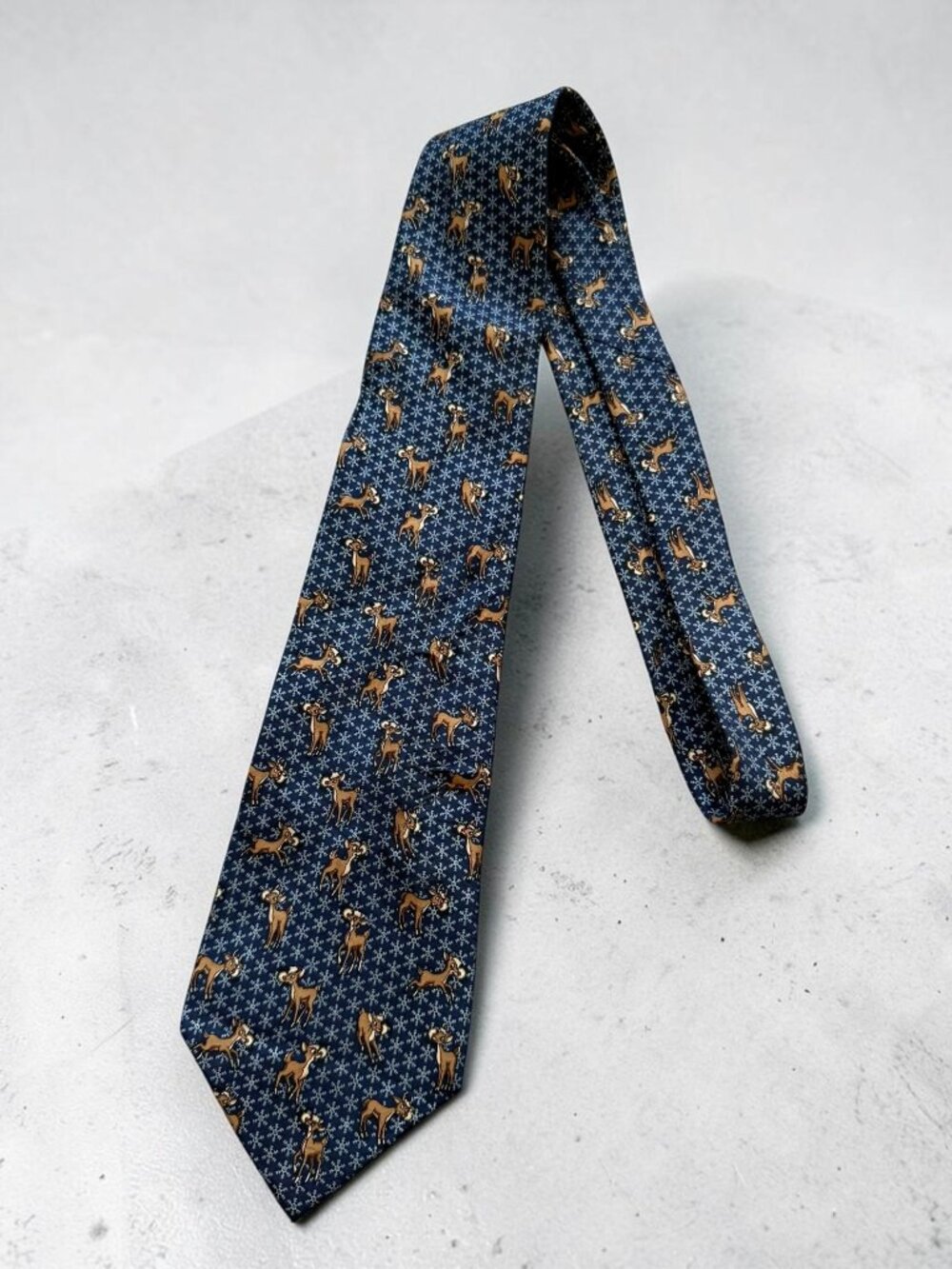 RUDOLPH THE RED NOSED REINDEER Vintage Men’s Blue Tie